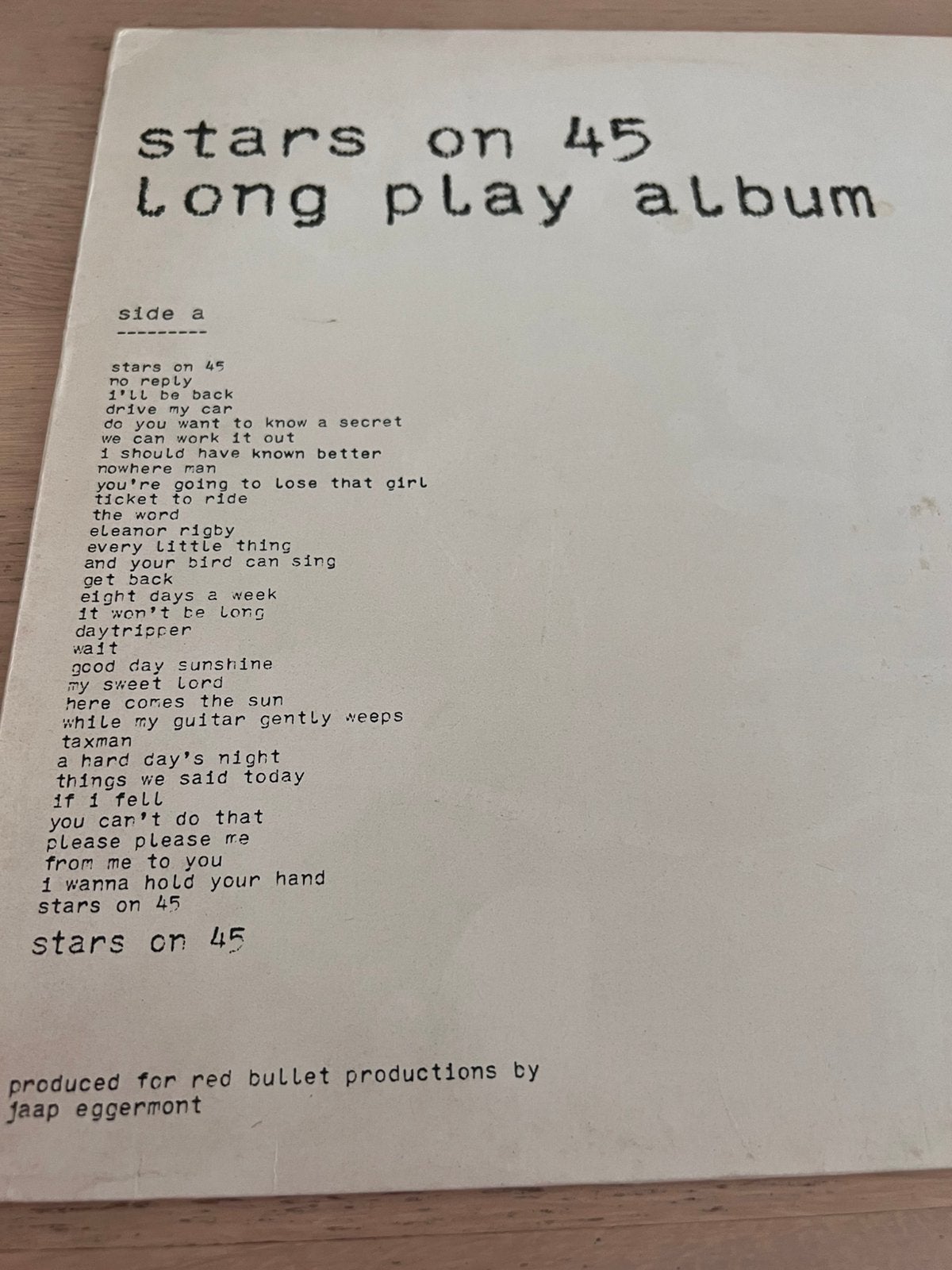 Stars on 45 - long play album, Cd's en Dvd's, Vinyl | Verzamelalbums, Ophalen of Verzenden