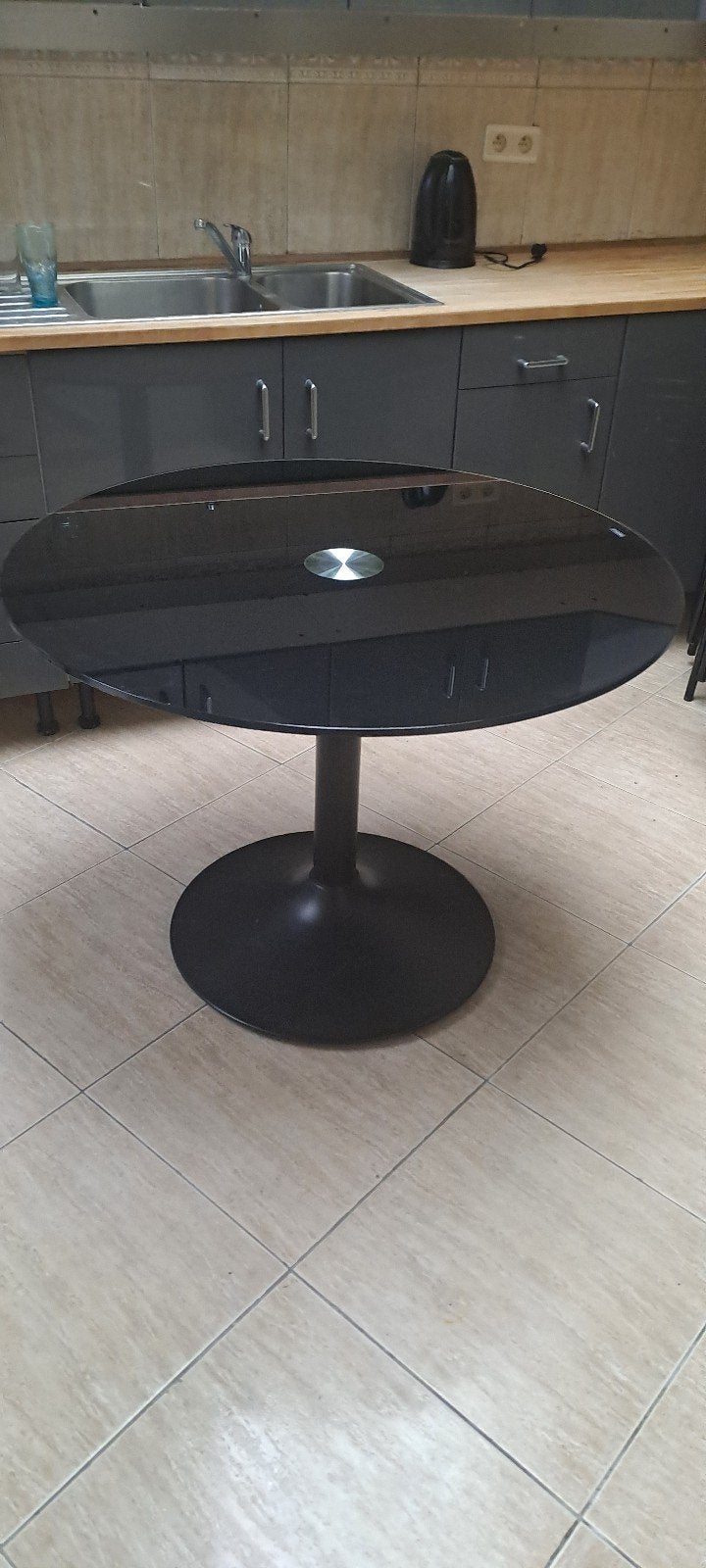 table salon  en verre noir, Maison & Meubles, Enlèvement, Verre