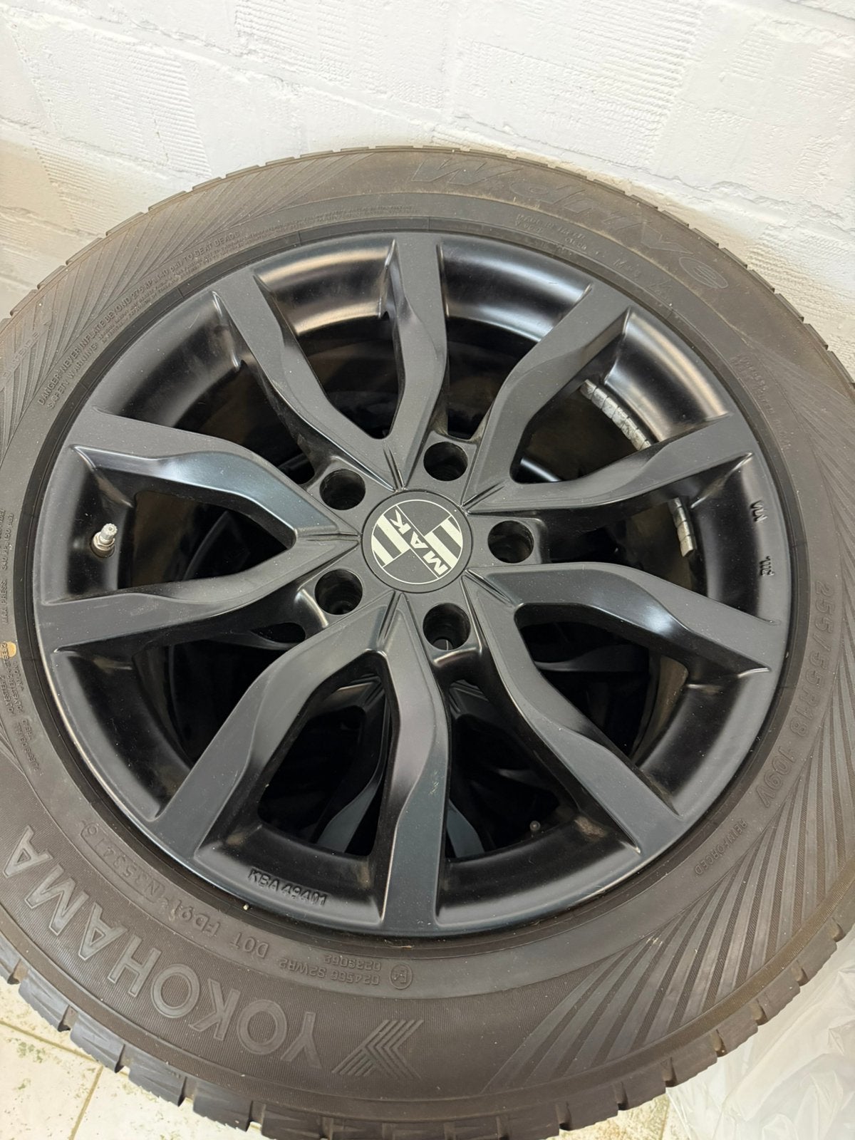Velgen Porche Cayenne met winterbanden, Ophalen, 18 inch, 255 mm, Banden en Velgen