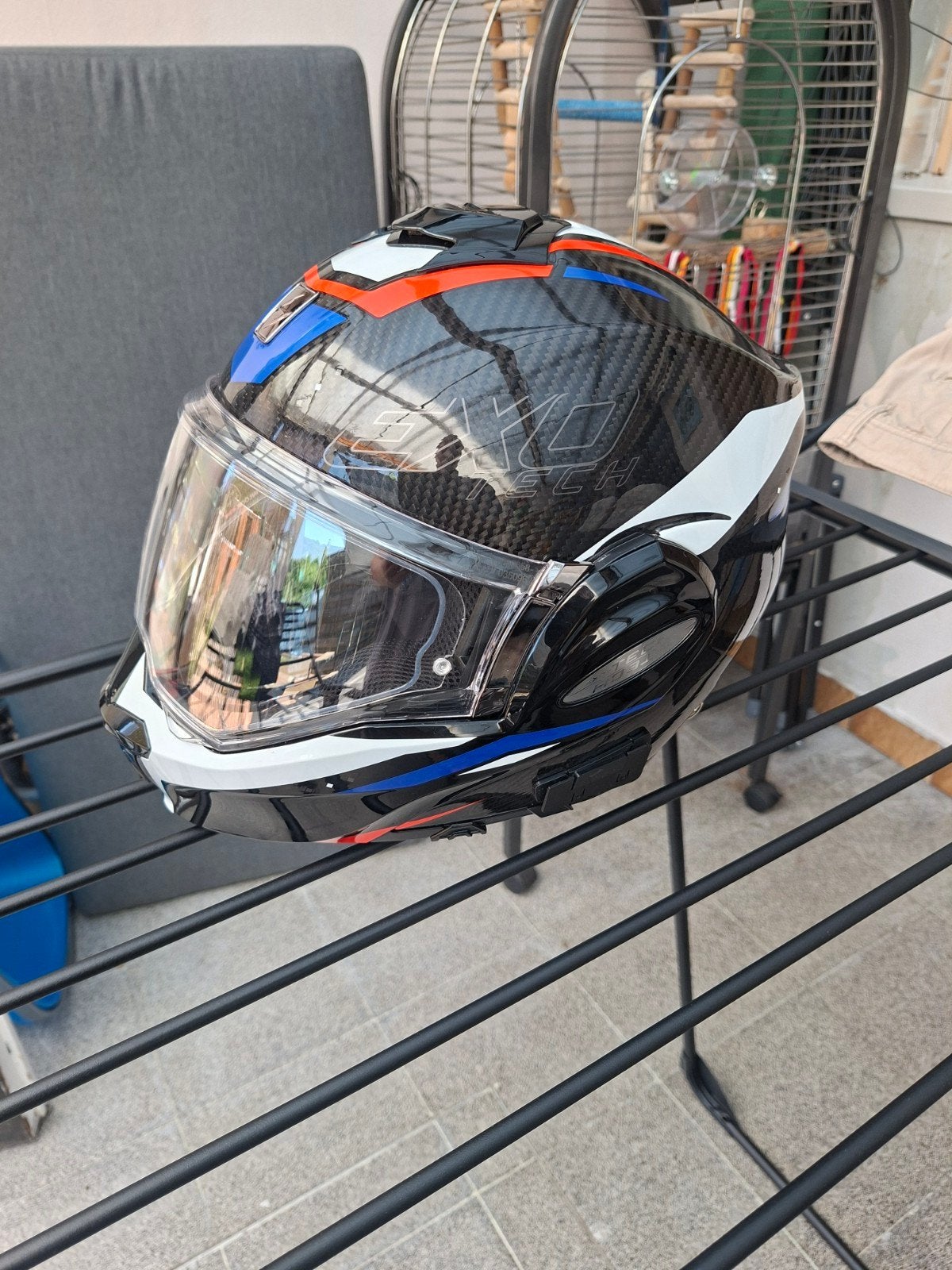 Casque de moto en carbone Scorpion Exo, Motos, Enlèvement ou Envoi, Neuf, sans ticket, L, Casque système