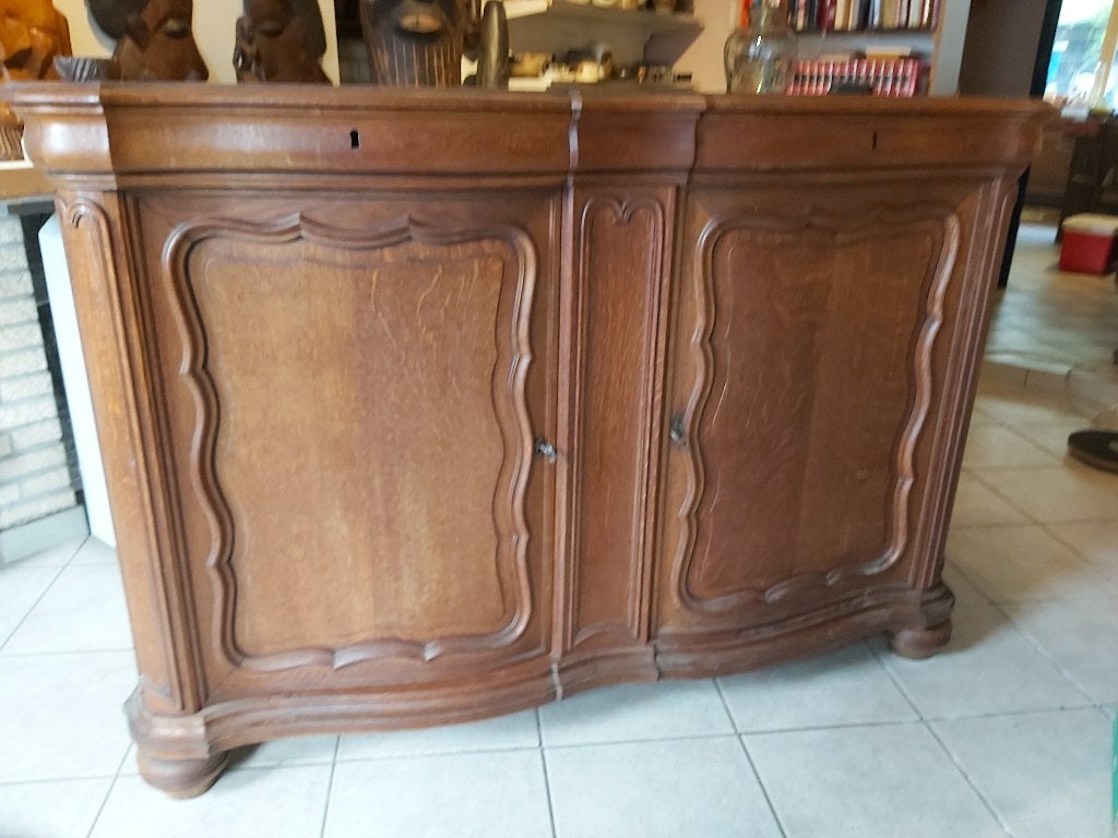 Buffet Ancien Chêne massif ,2 porte 2 tiroirs., Maison & Meubles, 150 à 200 cm, Comme neuf, Enlèvement, Chêne