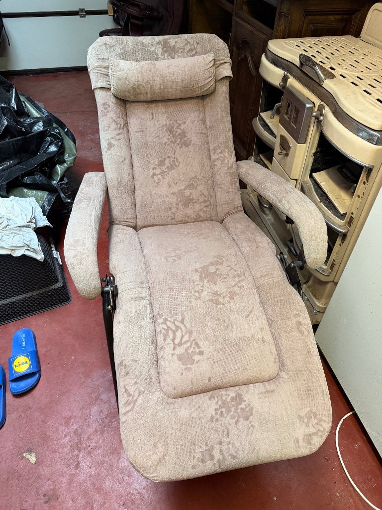Jaflex comfortzetel, Huis en Inrichting, Fauteuils, Gebruikt, Metaal, Stof, Ophalen