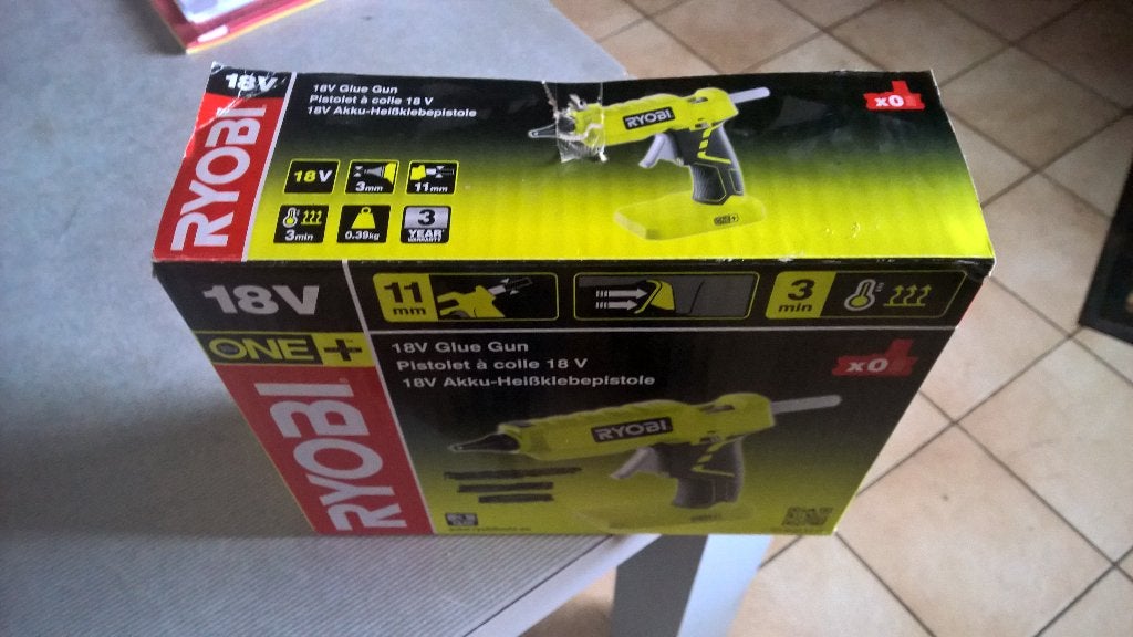 ryobi 18v draadloos lijmpistool nieuw in de doos, Gereedschap of Accessoires, Overige thema's, Geel, Nieuw