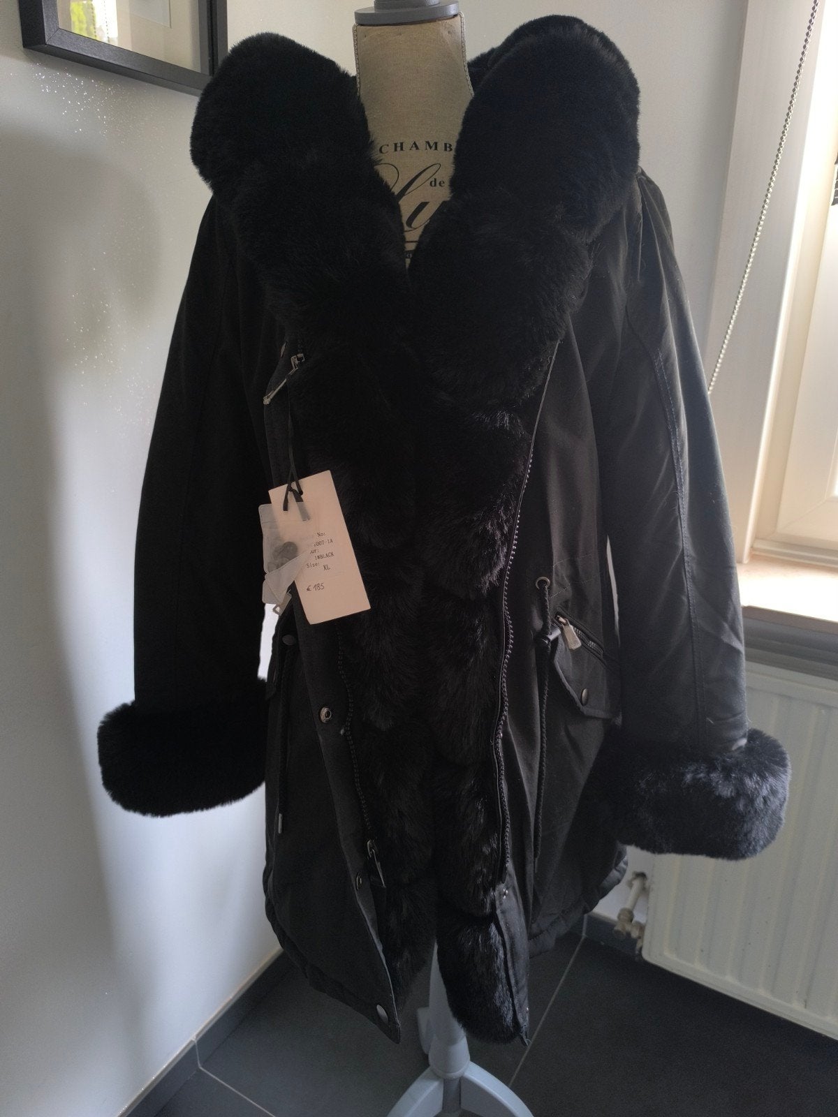 Winter jas, Kleding | Dames, Jassen | Winter, Ophalen, Maat 42/44 (L), Zwart
