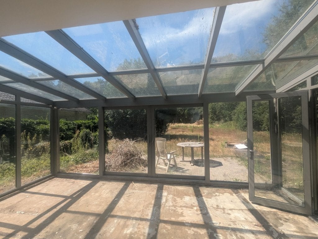 Aluminium Veranda 6.5 bij 3 meter, Tuin en Terras, Ophalen, Gebruikt, Veranda