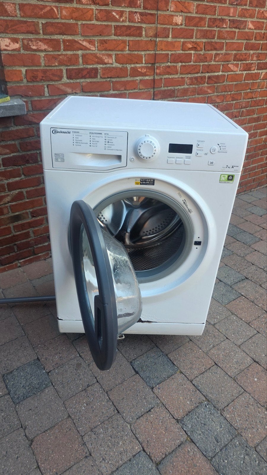 Bauknecht EW 7F4 7KG A+++ — machine à laver, Electroménager, 1200 à 1600 tours, 6 à 8 kg, Classe énergétique A ou plus économe