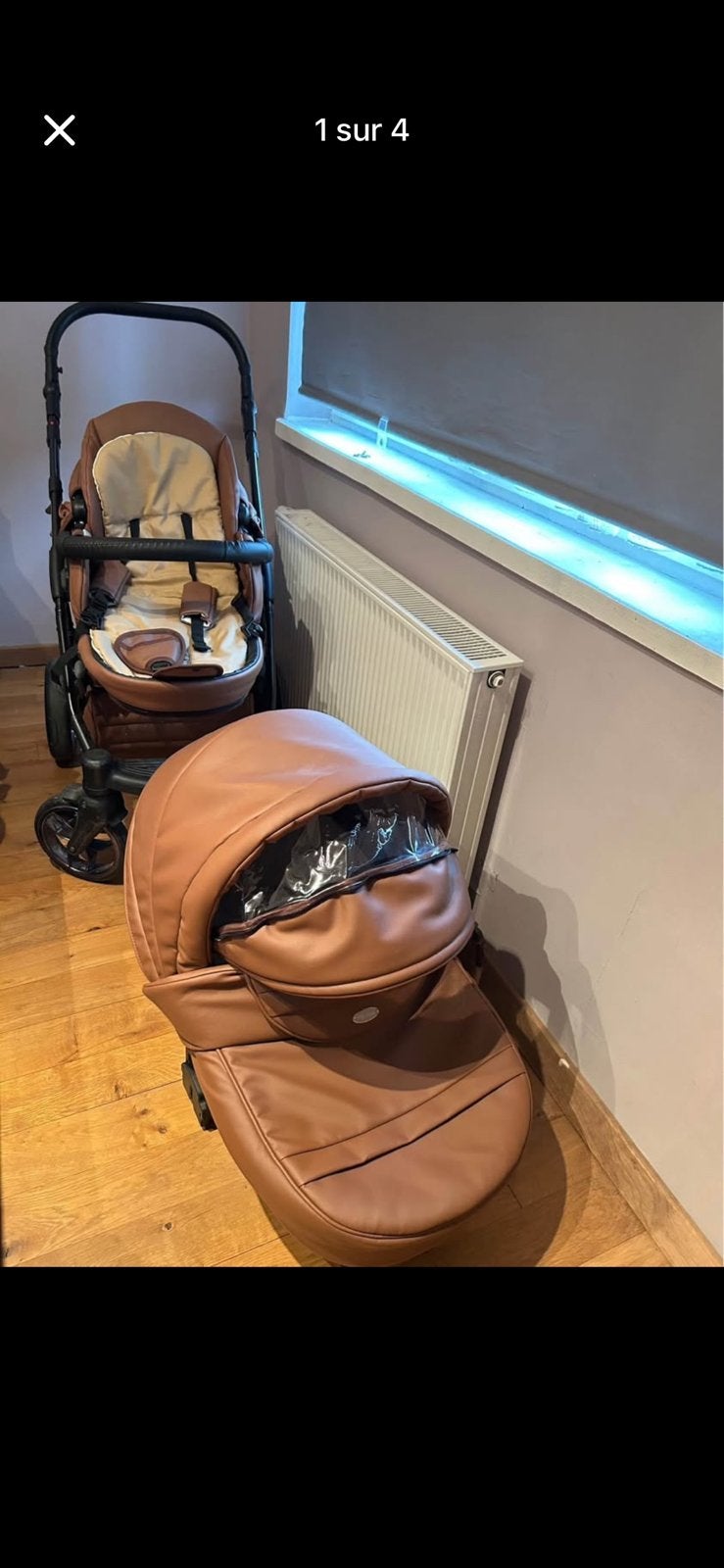 Poussette et lendeau 2 en 1 P’tit Chou, Ophalen, Zo goed als nieuw, Kinderwagen