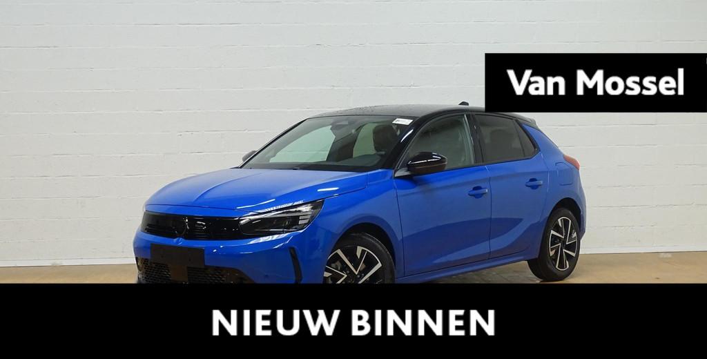 Opel Corsa 1.2 Turbo Hybrid 81kW eDTC GS, Auto's, Opel, Stof, Gebruikt, Zwart, 610 kg