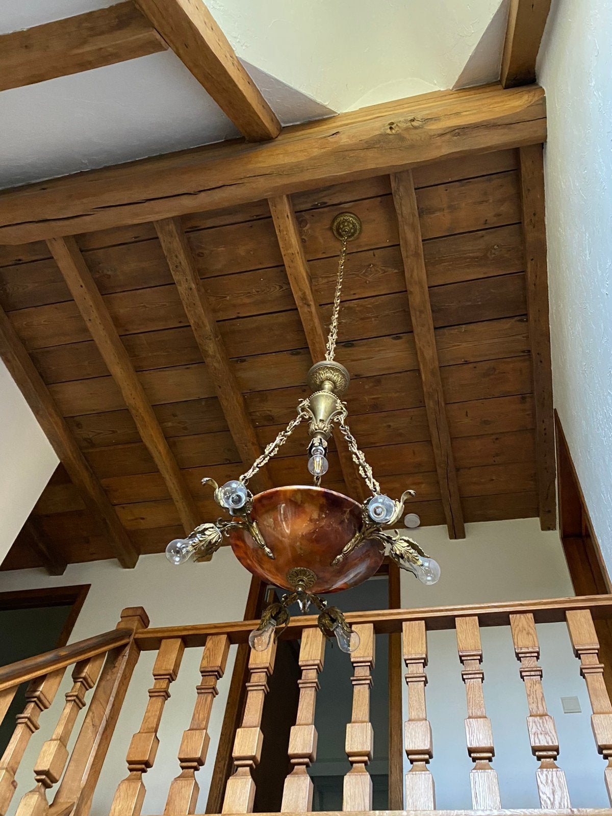 Antieke hanglamp, Ophalen