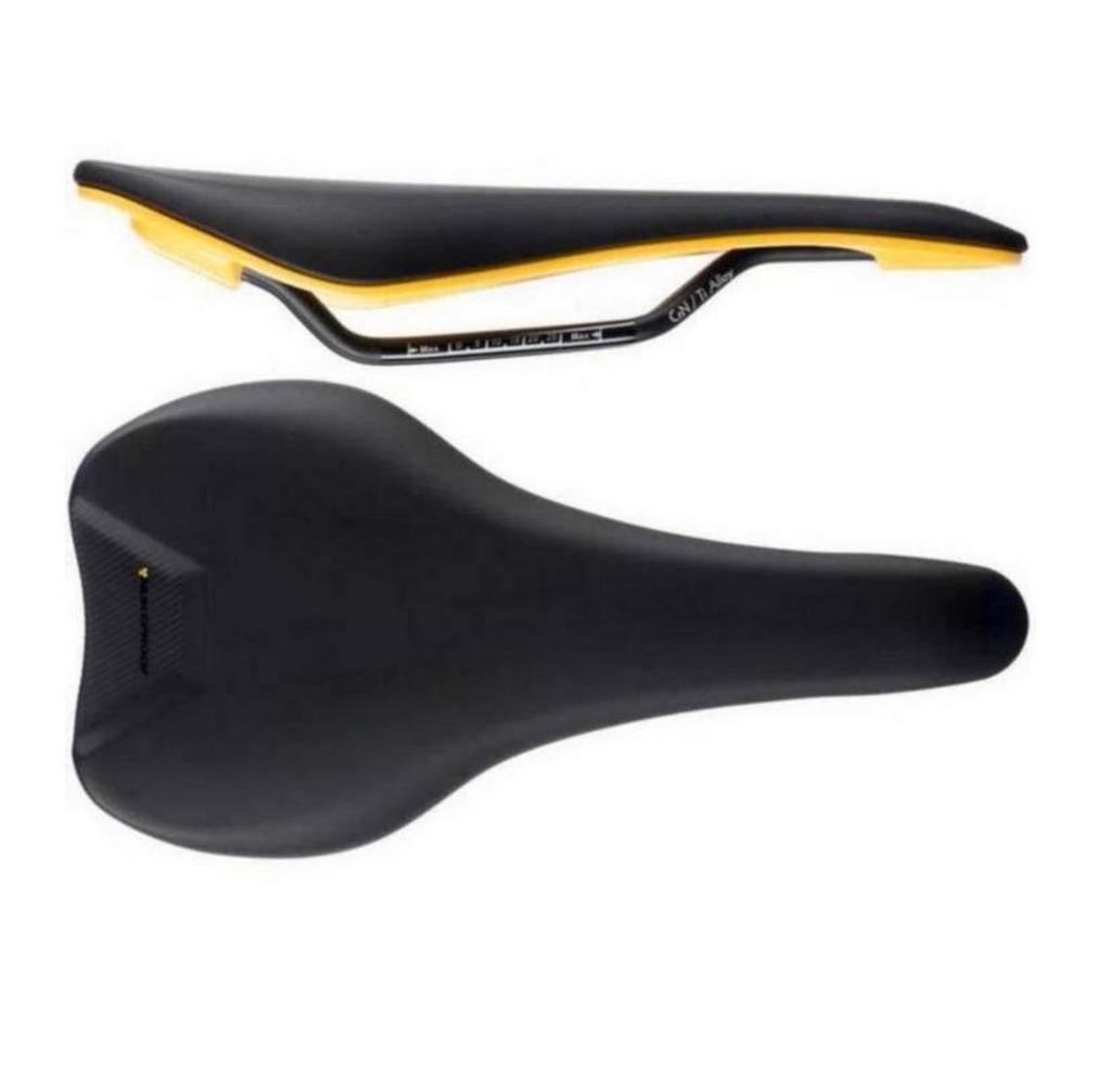 Nukeproof Vector DH-Pro Titanium comfort Zadel Black-Yellow, Ophalen of Verzenden, Nieuw