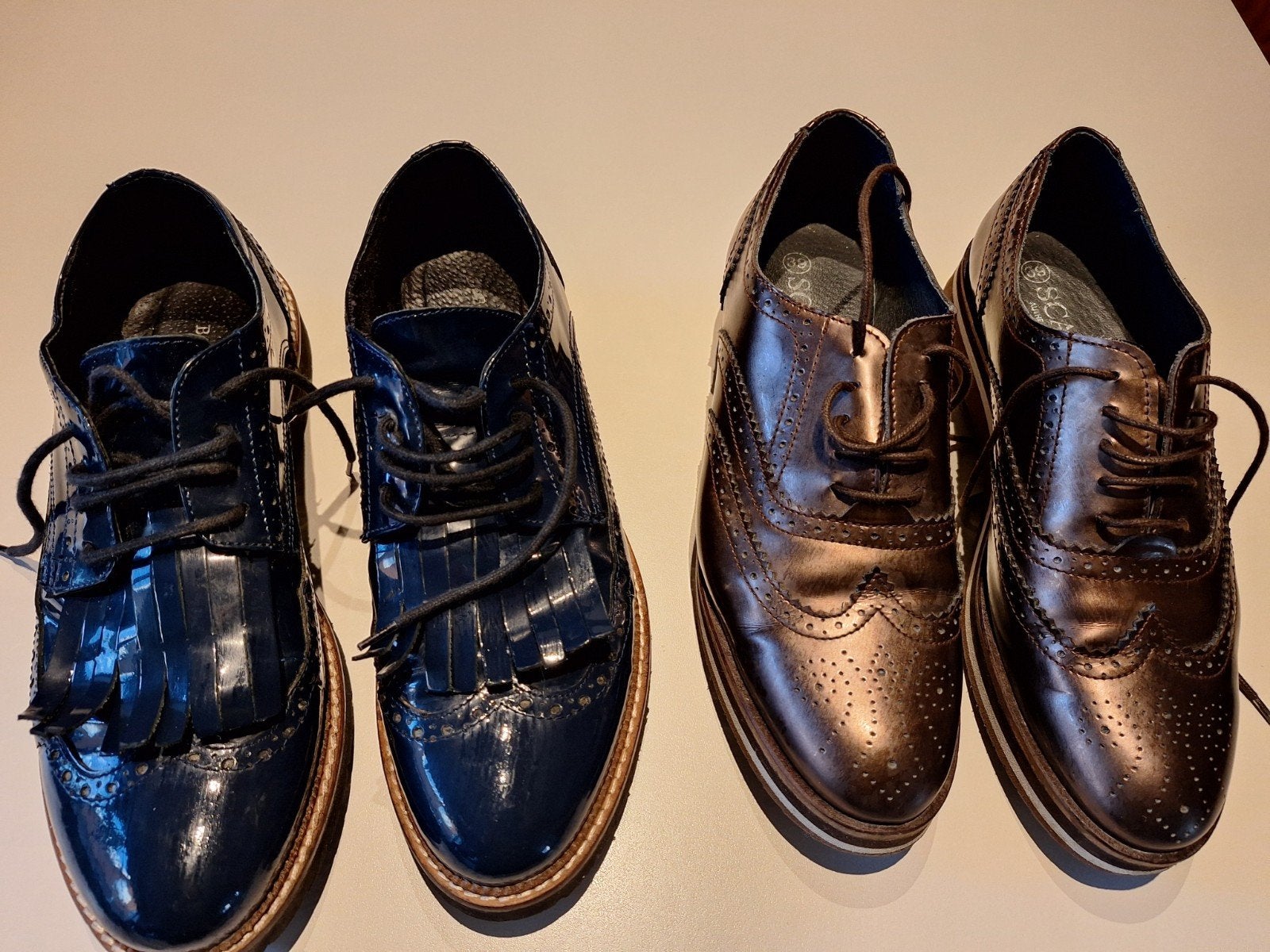 2 paar schoenen 39, Scapa en Buffalini, Kleding | Dames, Ophalen, Scapa, Bruin, Dansschoenen