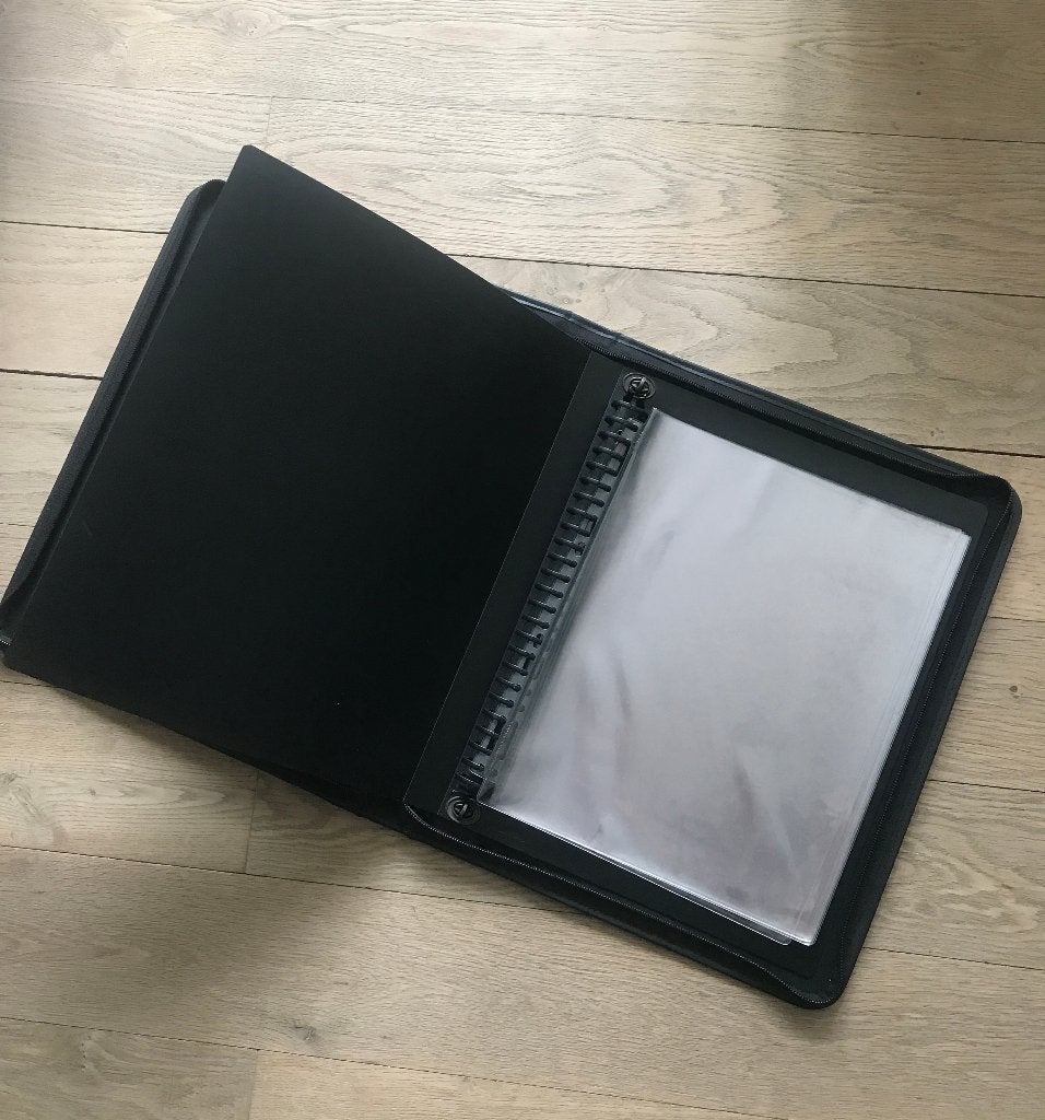 Panodia Portfoliomap (32x25cm) + hoezen, Audio, Tv en Foto, Fotoalbums en Accessoires, Ophalen, Gebruikt, Overige merken, Zwart