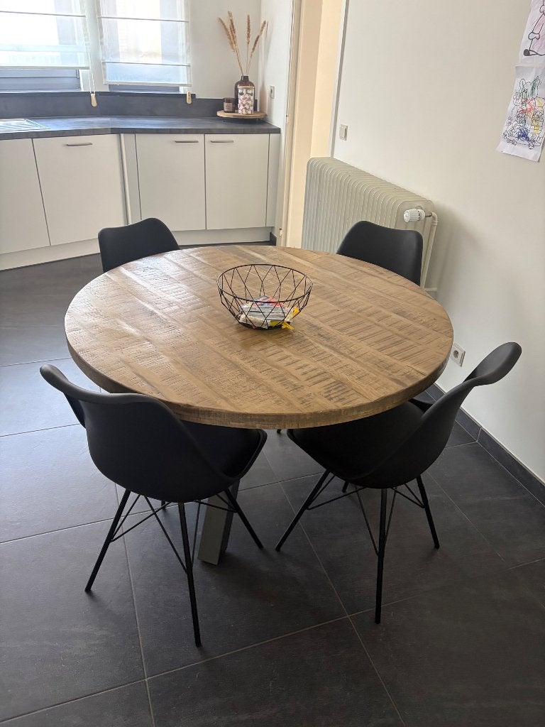 Eettafel met stoelen, Ophalen, Gebruikt, Rond