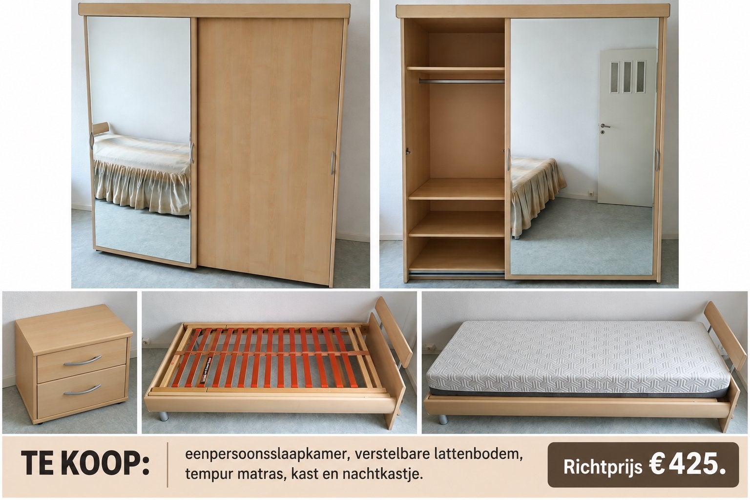 Eenpersoonsslaapkamer, Huis en Inrichting, Ophalen, Zo goed als nieuw, Eenpersoons