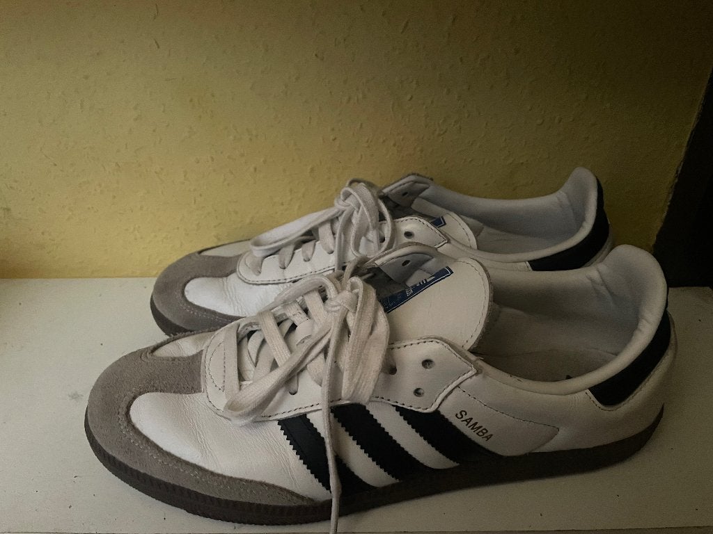 Adidas Sambas 44, Wit, Ophalen of Verzenden, Zo goed als nieuw, Adidas