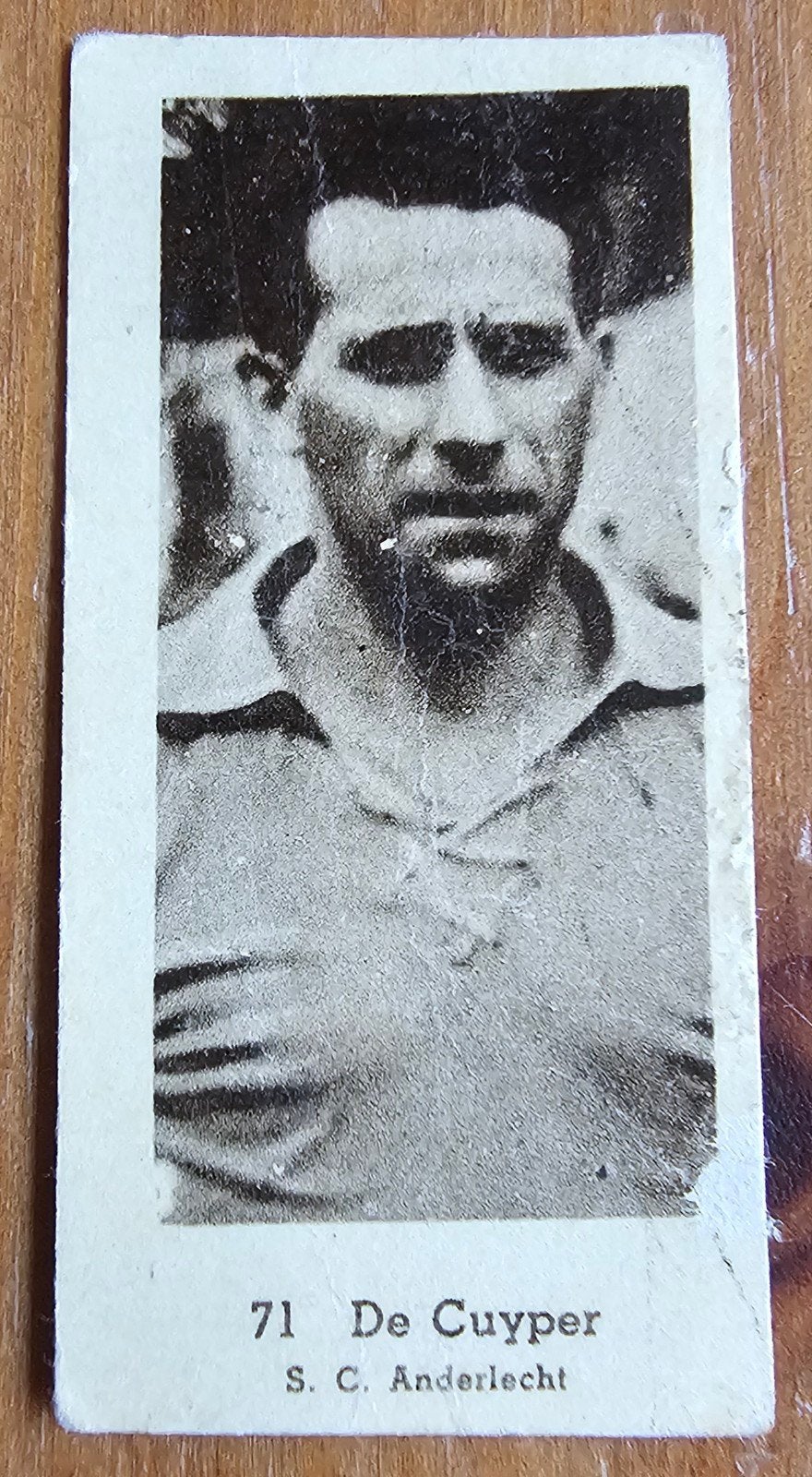 Années 1940 #71 De Cuyper (pré panini) Anderlecht Chromo Foo, Enlèvement ou Envoi, Utilisé, Image