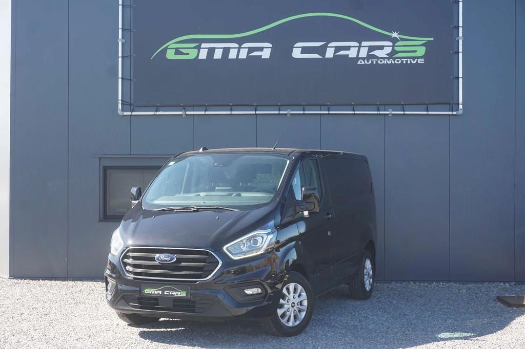 Ford Transit Custom 2.0 TDCi L1H1 Aut.-Multimedia-Cam-Airco-, Auto's, Automaat, Stof, Gebruikt, Zwart