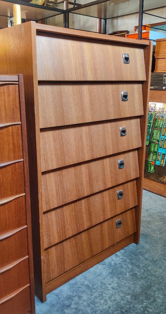 Prachtige vintage XL teakhouten schoenenkast, Enlèvement, Comme neuf, Midcentury