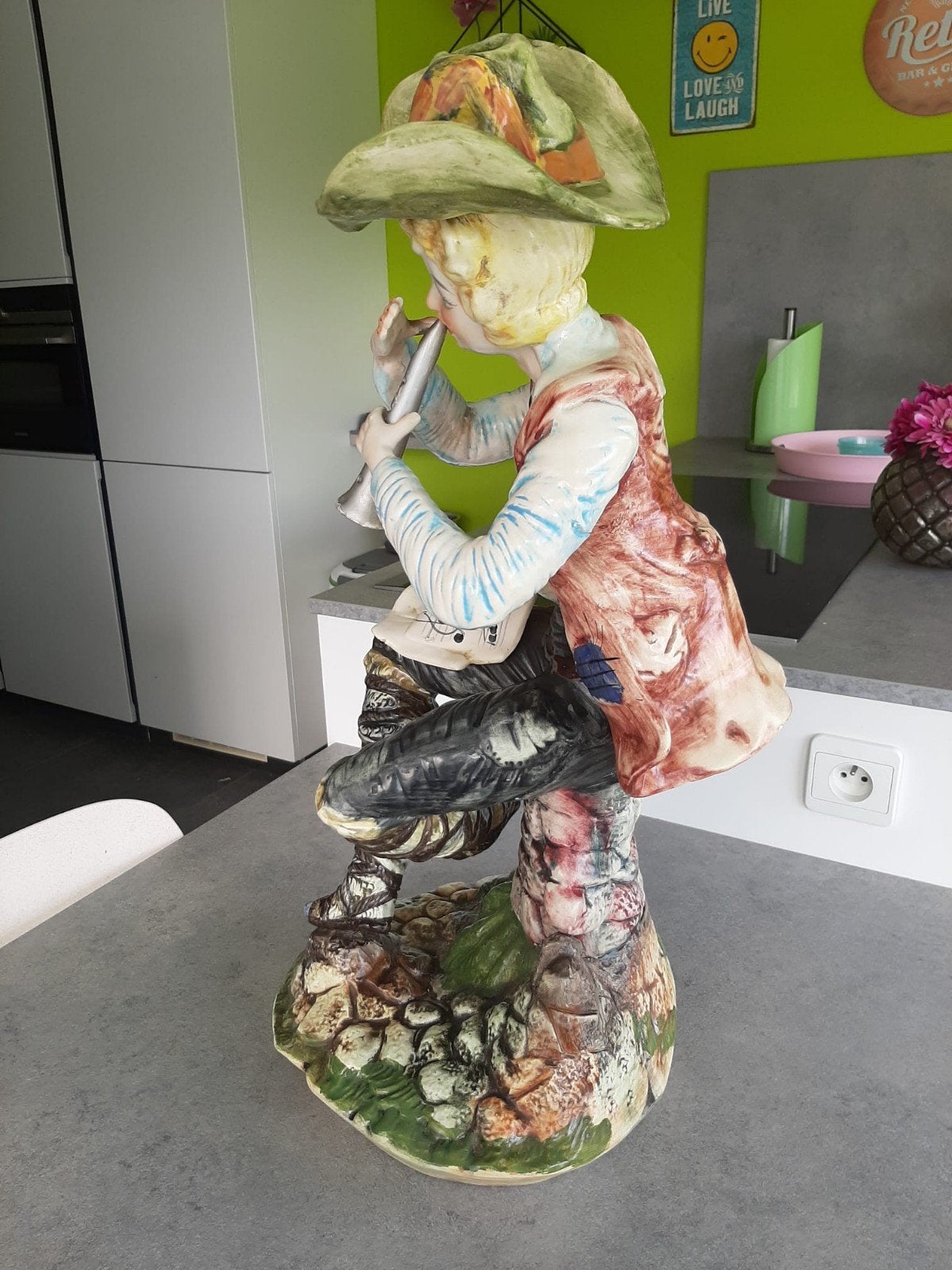 Statue vintage en porcelaine de Capodimonte, Enlèvement