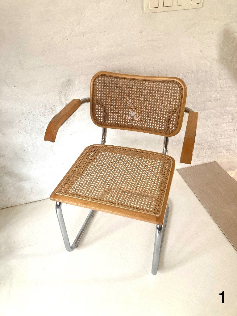 1 Originele Cesca Chair Marcel Breuer, Maison & Meubles, Chaises, Utilisé, Bois, Métal, Enlèvement