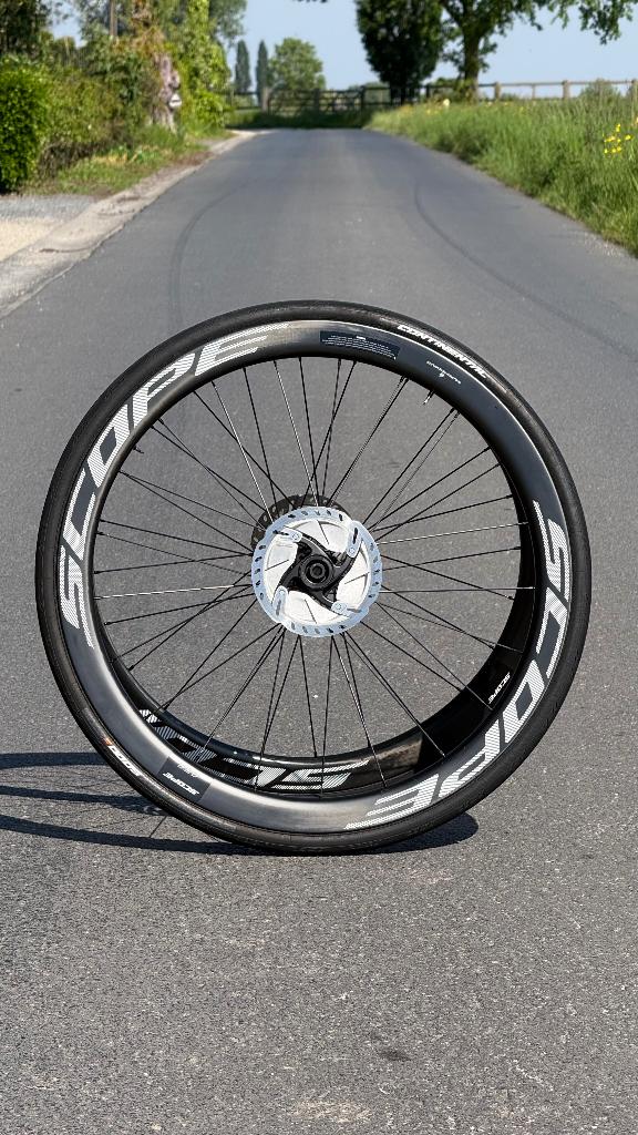 Scope R4 disc carbon wielen, Fietsen en Brommers, Fietsonderdelen, Wiel, Scope, Ophalen of Verzenden, Zo goed als nieuw