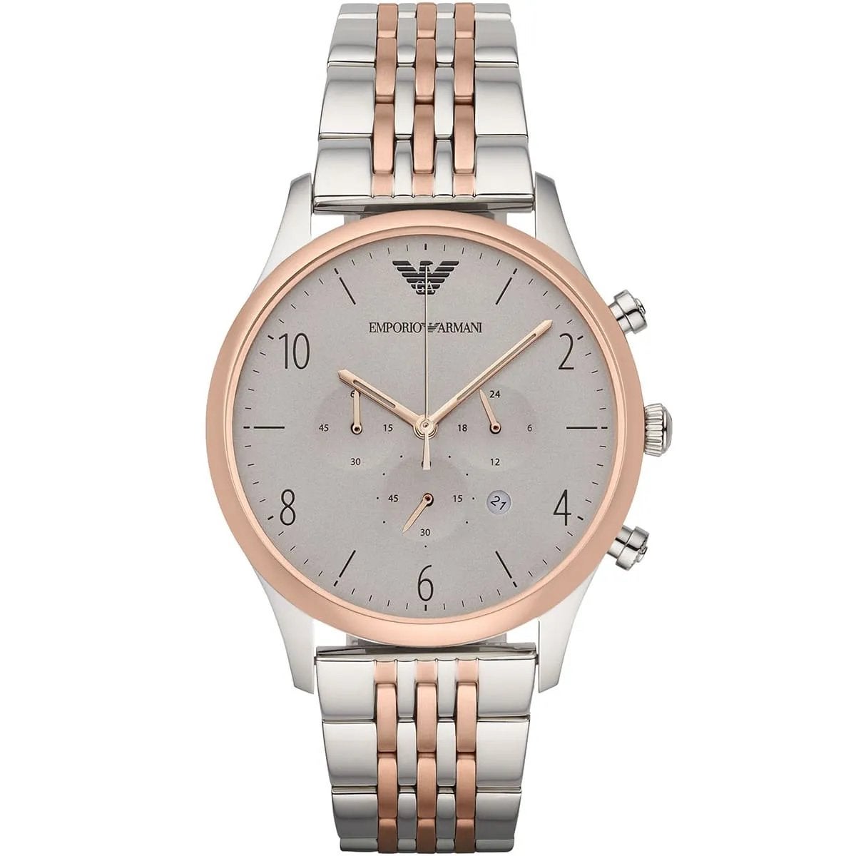 Emporio Armani AR1864 herenhorloge, nieuw in doos, Overige merken, Staal, Staal, Polshorloge