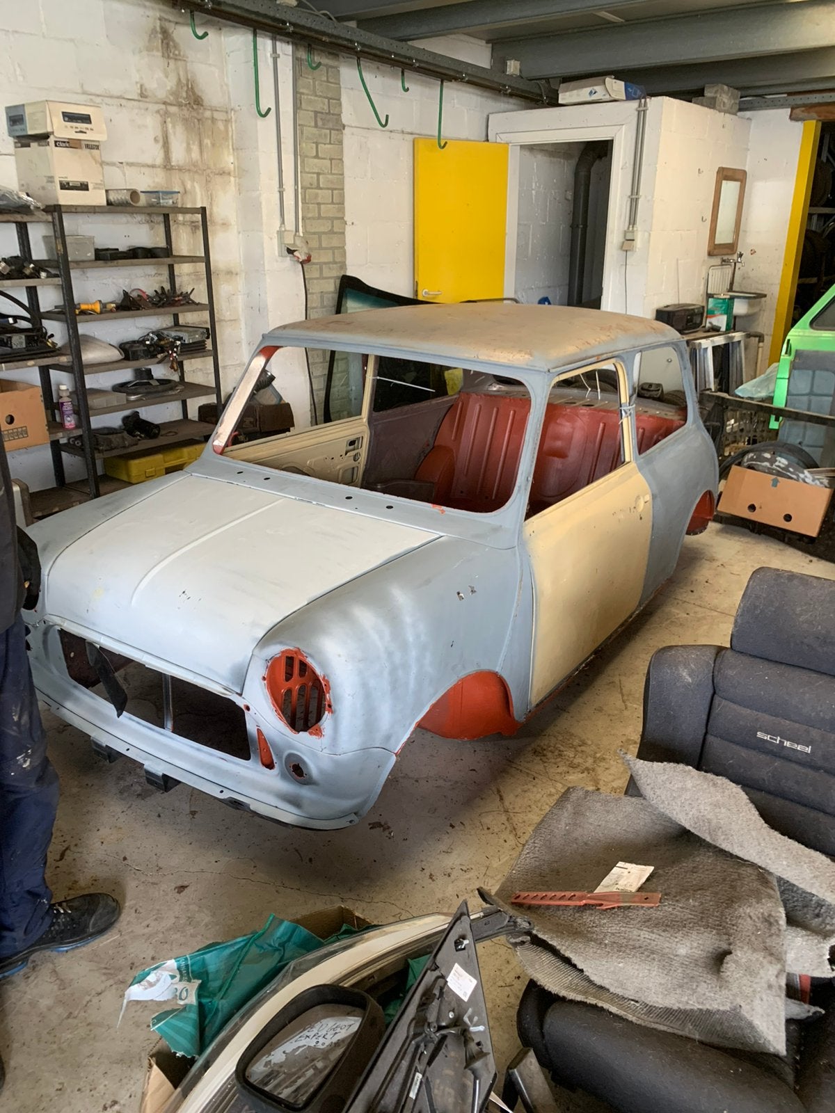 Mini project, Auto's, Oldtimers, Particulier, Mini, Benzine, Berline, 2 deurs, Handgeschakeld, Overige kleuren, Blauw, Voorwielaandrijving