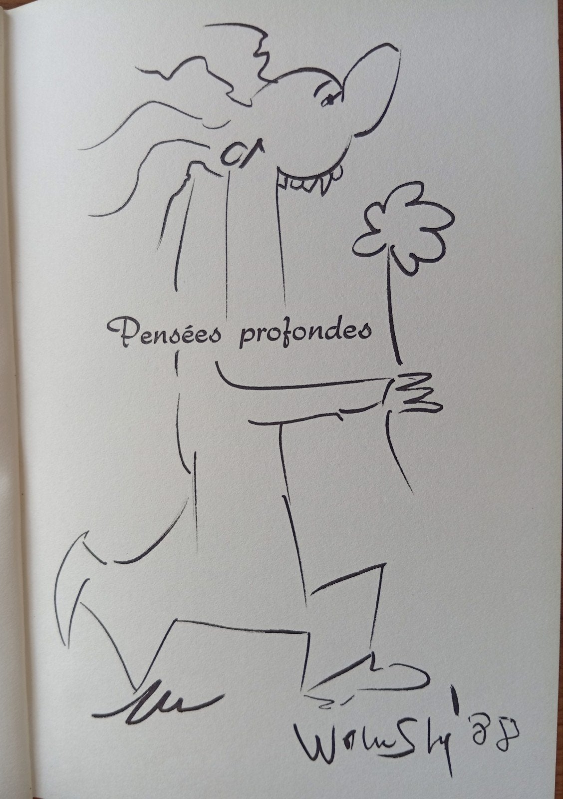 Wolinski. Charlie Hebdo. Oud boek met tekening, Boeken, Ophalen of Verzenden