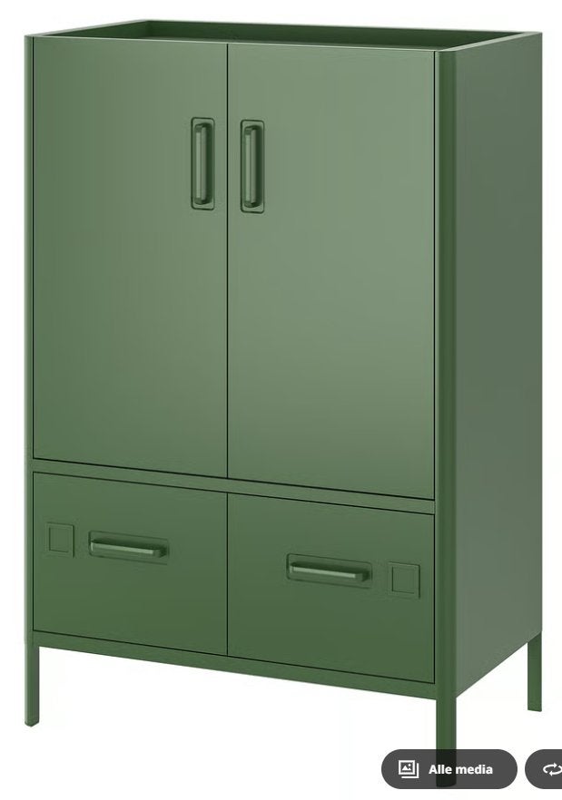 Grijze IKEA IDÅSEN-kantoorkast, 25 à 50 cm, Ikea-Scandinavisch-Kantoor, Comme neuf, Enlèvement