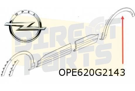Opel Crossland X (6/17 - 1/21) (P17) Wielkuiplijst Links ach, -, Verzenden, -, Opel