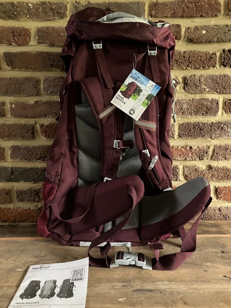 Sac à dos de voyage Rock Trail +/- 70 litres, Neuf, Autres marques, 25 à 40 cm, Enlèvement
