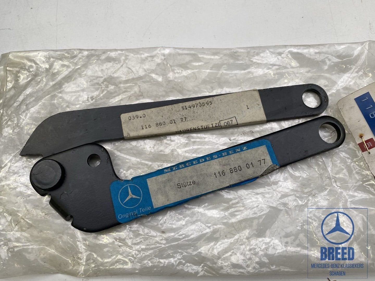 NOS motorkapscharnier links voor Mercedes-Benz W116, Auto-onderdelen, -, Nieuw, Ophalen of Verzenden, -