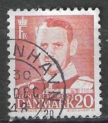 Danemark 1948/1953 - Yvert 317 - Roi Frédéric IX (ST), Envoi, Danemark, Affranchi