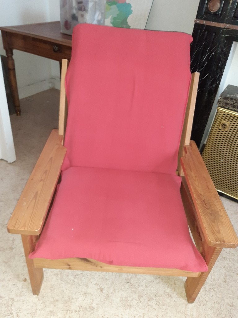 Vierkante lage fauteuil, Ophalen, Gebruikt, 75 tot 100 cm, 75 tot 100 cm