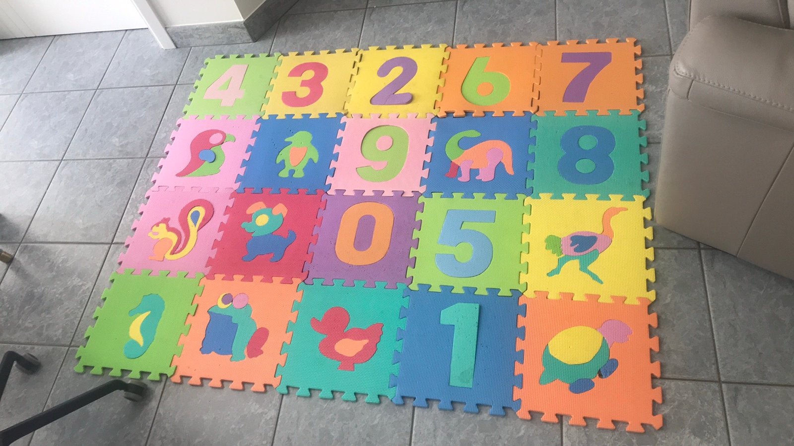 Puzzelmat speelmat 20 tegels 160x120, Ophalen of Verzenden, Zo goed als nieuw