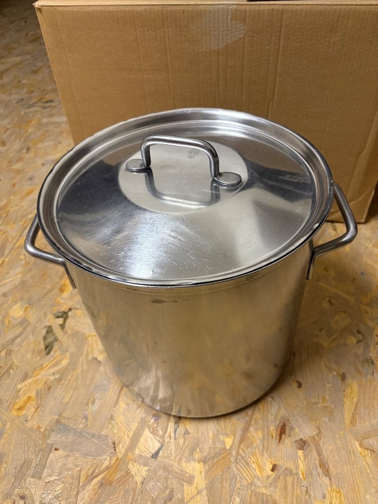 Grote kookpot RVS, Huis en Inrichting, Keuken | Potten en Pannen, Ophalen, Inox, Gebruikt, Keramische plaat