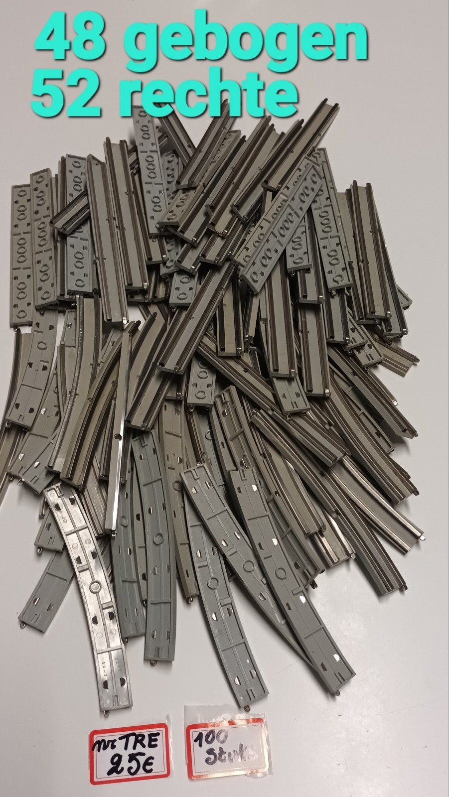 Lego treinsporen vintage 100 stuks nr TRE zie foto's, Ophalen of Verzenden