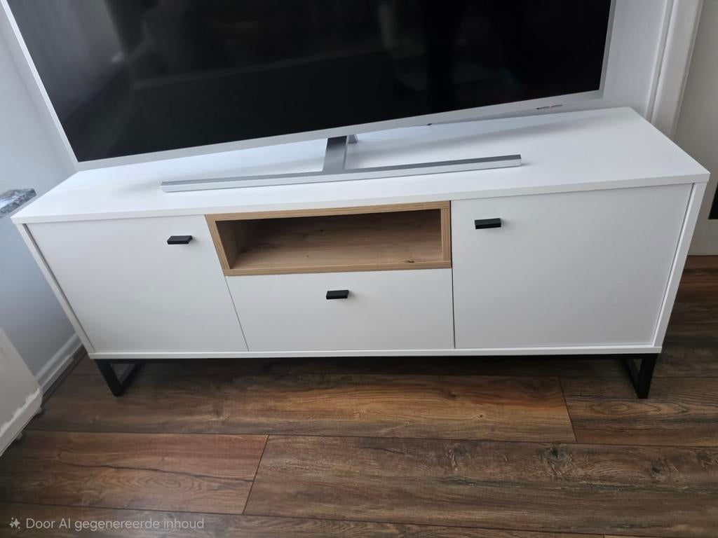 Tv meubel,sidetable,salontafel set en spiegel, Huis en Inrichting, Ophalen, Glas