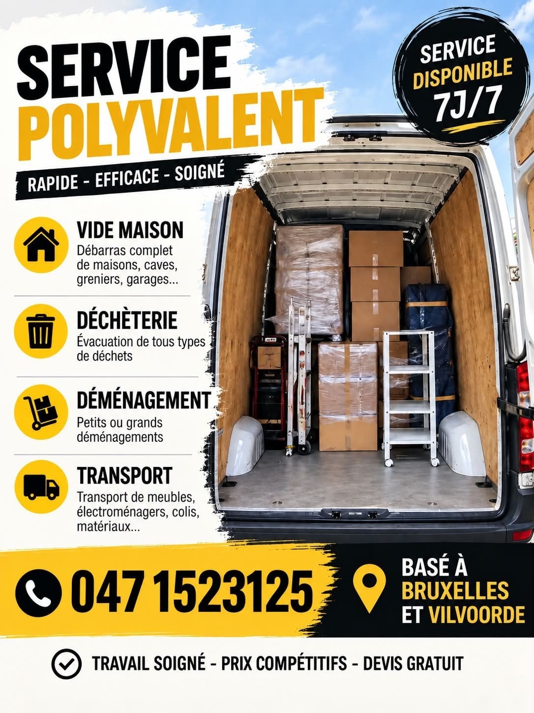 Camionnette Demenagement Transport 0471523125
