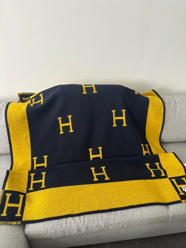 Hermès deken Vintage Avalon, Huis en Inrichting, Woonaccessoires | Plaids en Woondekens, Gebruikt, Ophalen