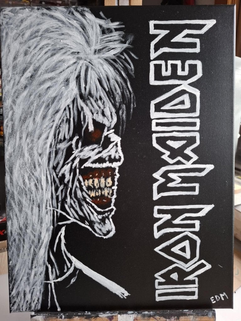 iron maiden schilderij, Collections, Posters & Affiches, Neuf, Enlèvement ou Envoi, Rectangulaire vertical, A1 jusqu'à A3