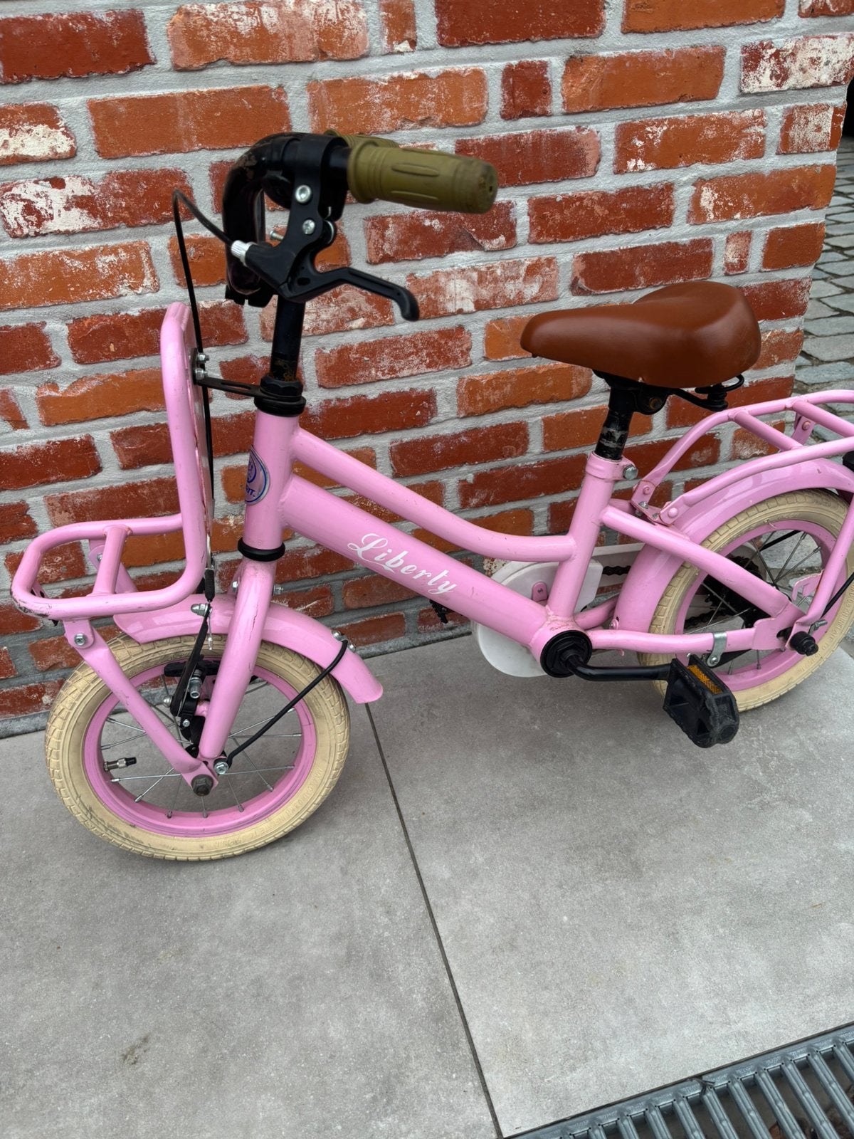 Fiets roze Liberty, Vélos & Vélomoteurs, Enlèvement, Utilisé, Frein à rétropédalage, 14 pouces ou moins