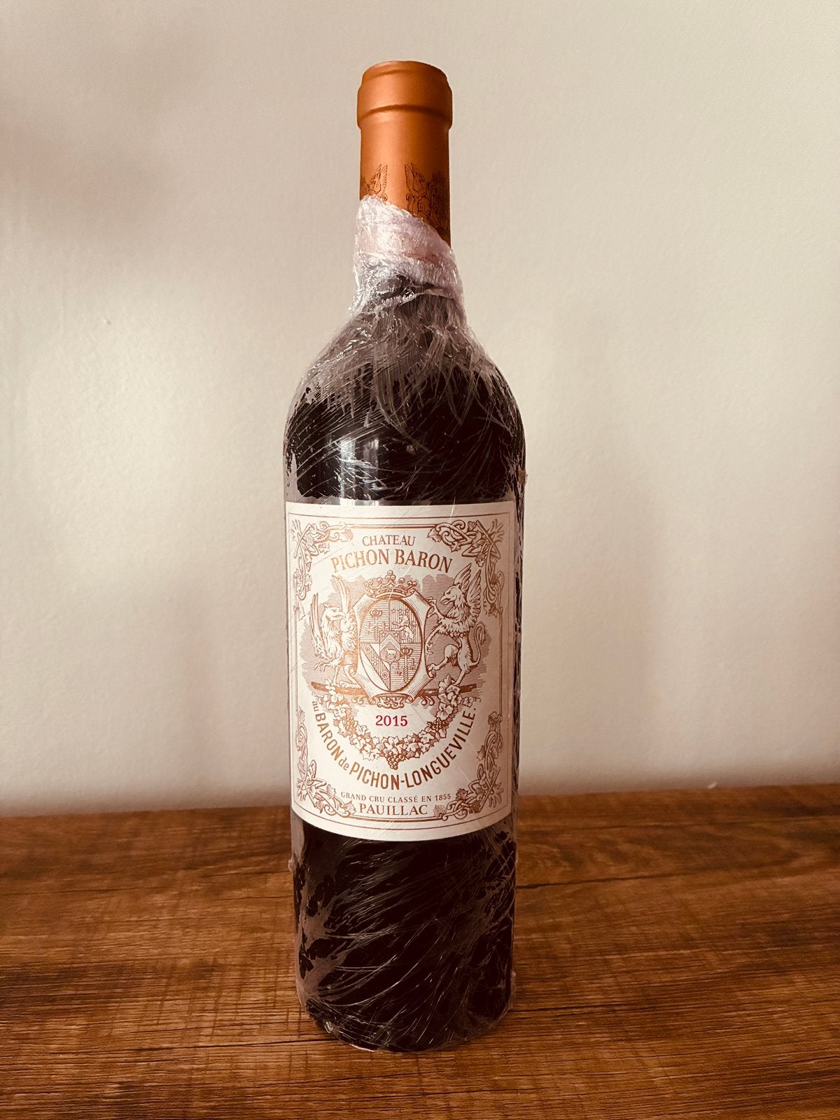 1 x chateau Pichon Baron 2015, Collections, Vins, Neuf, Pleine, Enlèvement, Vin rouge