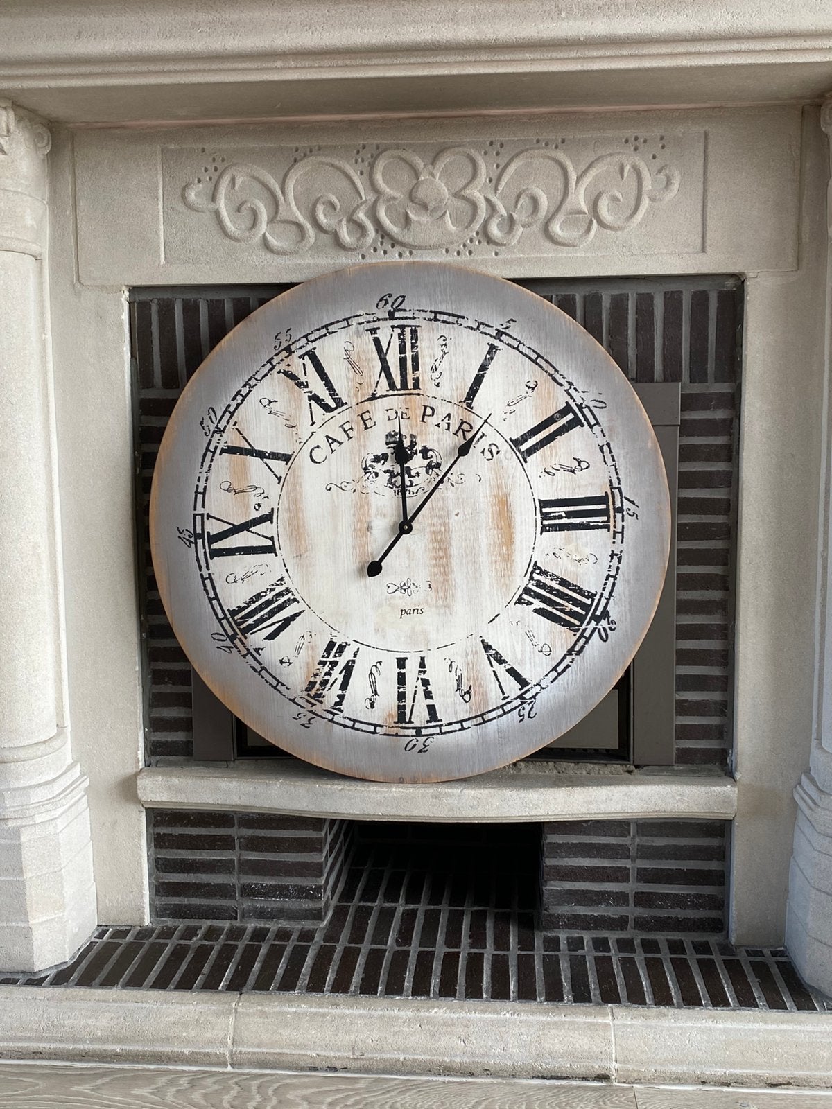 Grande horloge murale d'un diamètre de 95 cm., Maison & Meubles, Vintage, Enlèvement, Beige, Horloge murale