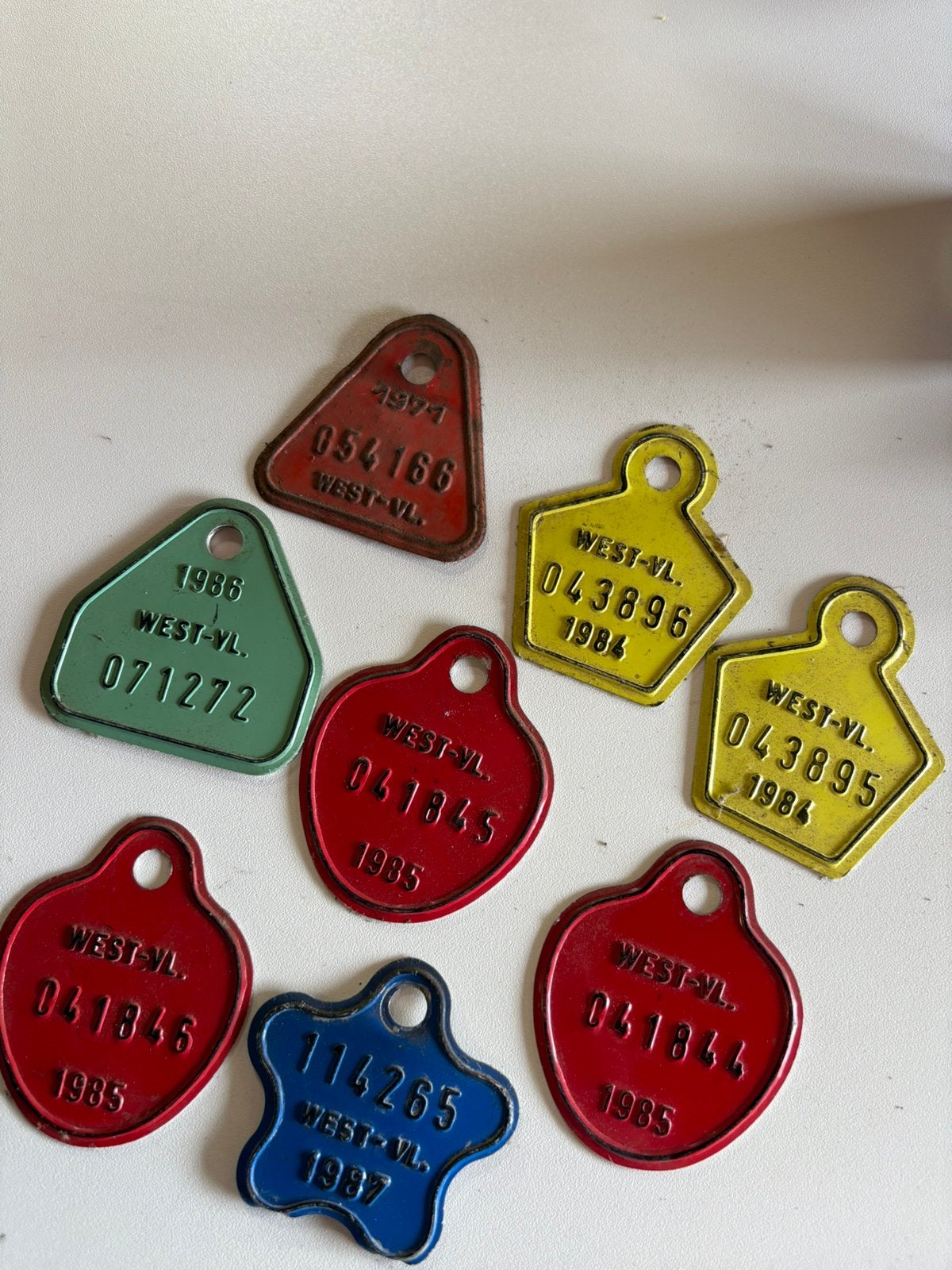 Vintage fietsplaatjes West-Vlaanderen, Ophalen of Verzenden