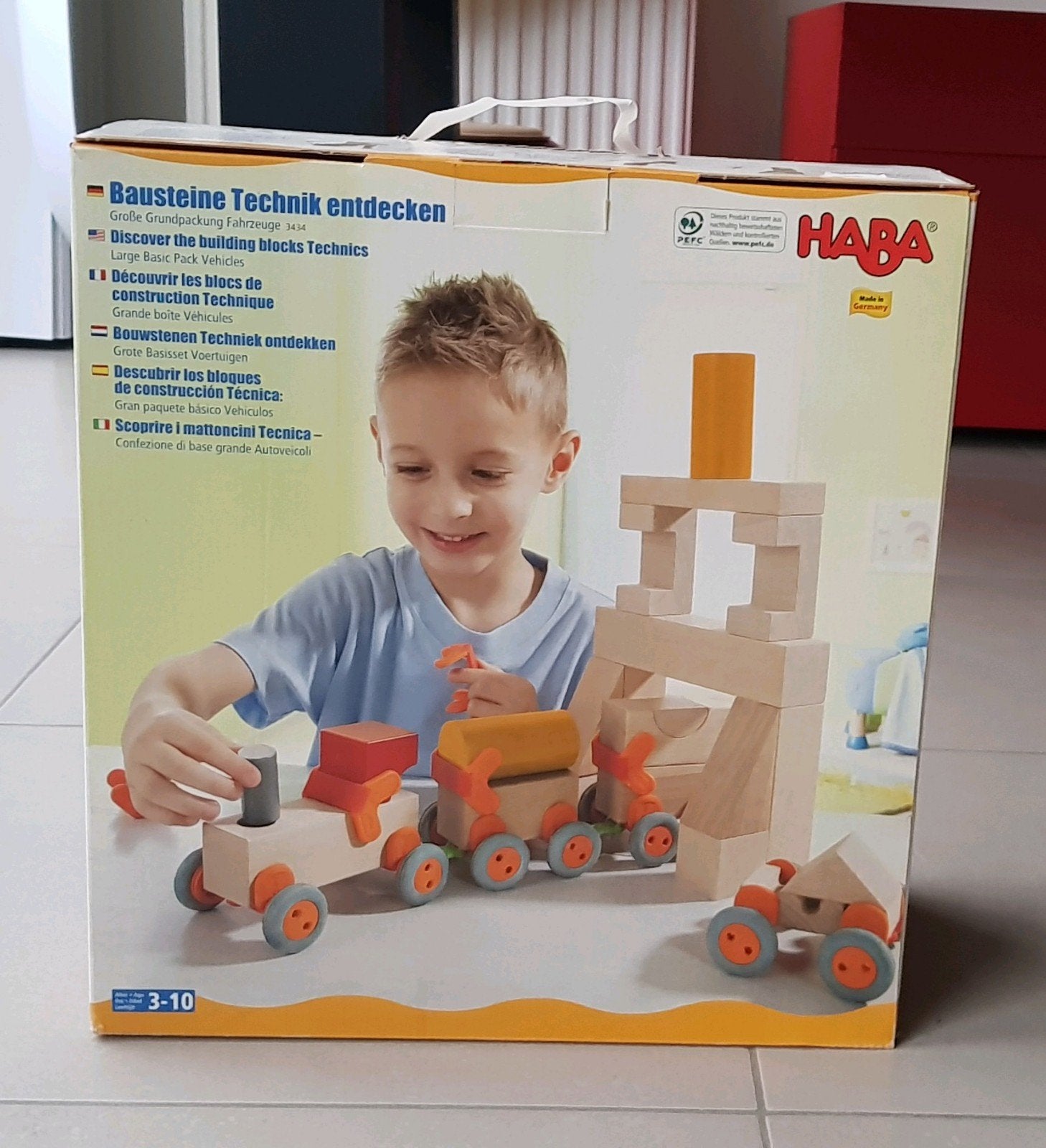 Houten speelgoed:  autobaan/Haba, Kinderen en Baby's, Ophalen, Nieuw, Rij- of Hobbelspeelgoed
