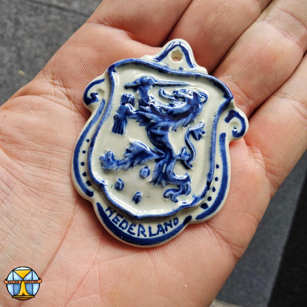 Wapen Nederland Plaquette hanger Delfts Blauw Zenith Gouda, Ophalen of Verzenden