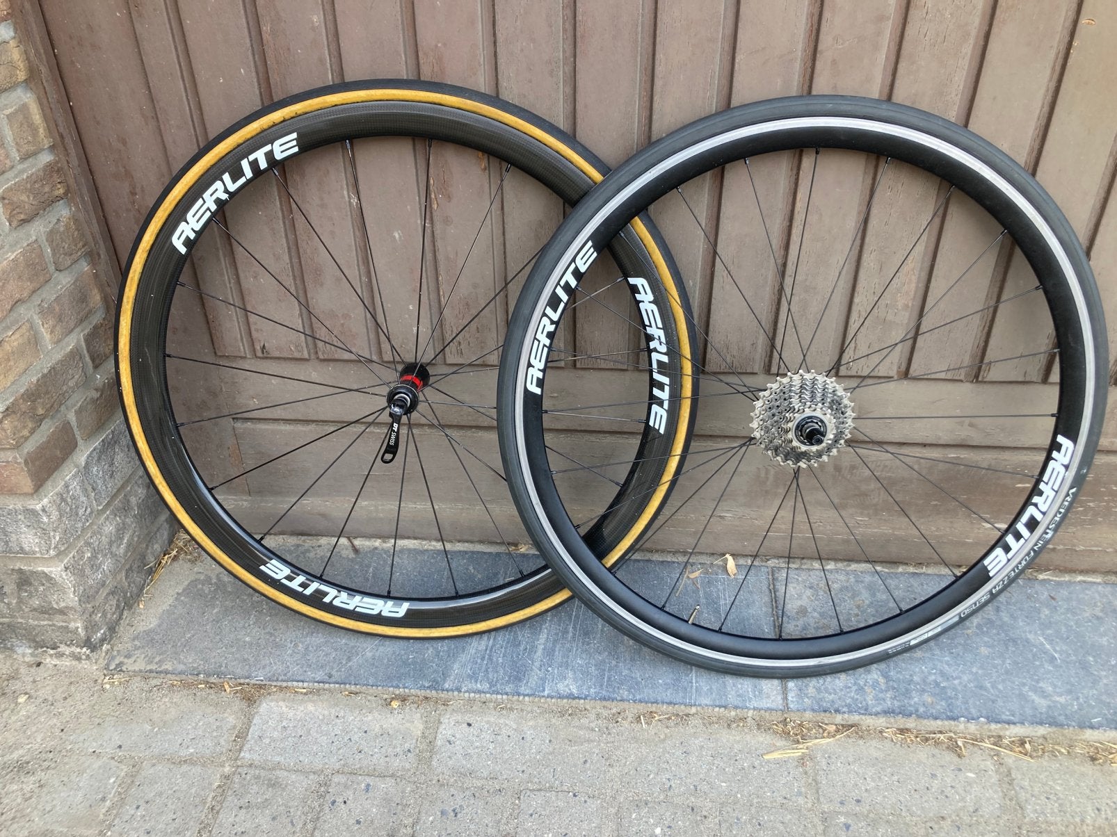 Paire de roues de vélo de route, Vélos & Vélomoteurs, Vélos Pièces, Enlèvement ou Envoi, Utilisé, Carbone, Racefiets
