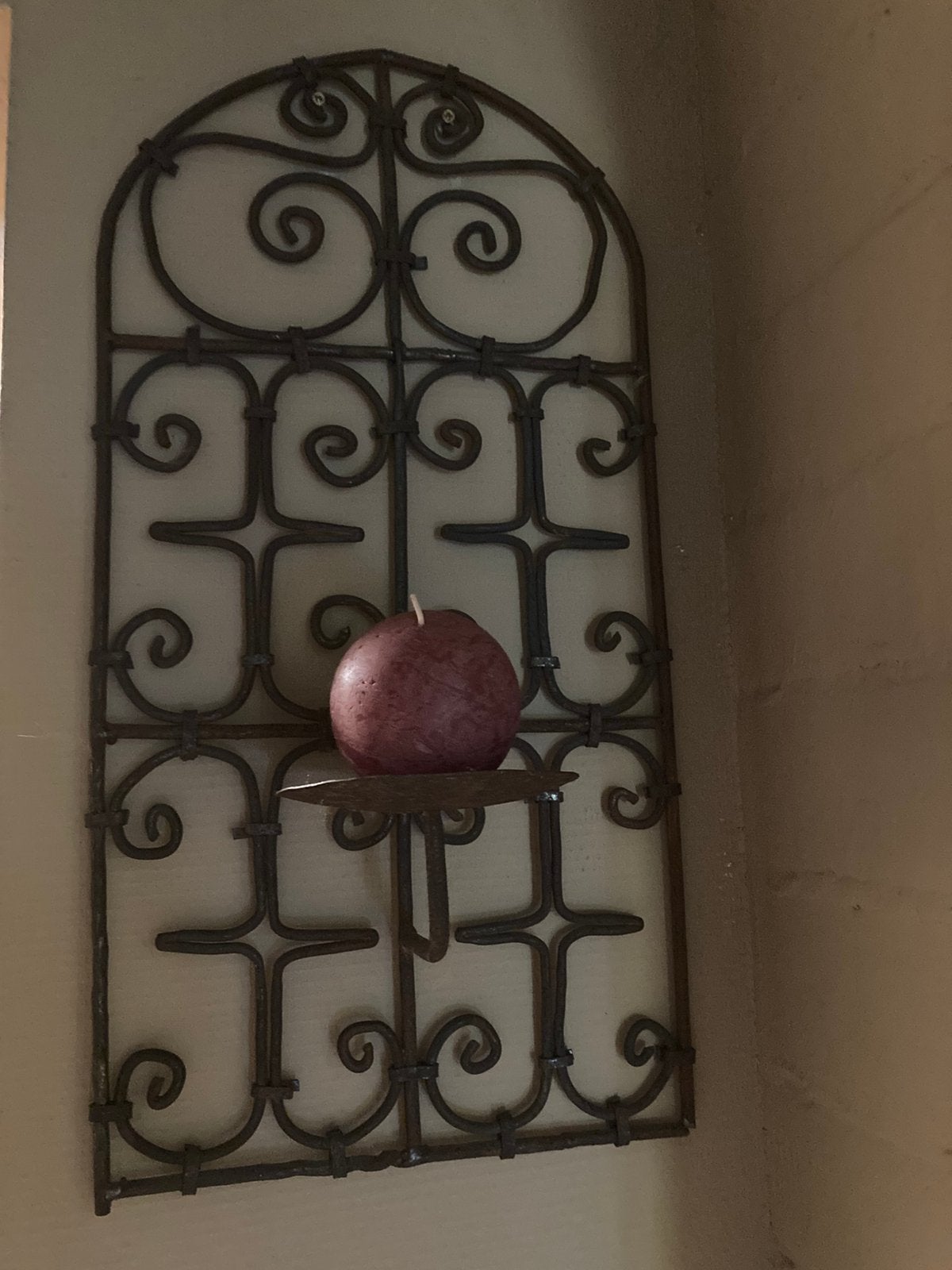 Wanddecoratie voor kaars, Ophalen, Gebruikt, Metaal, Kaars