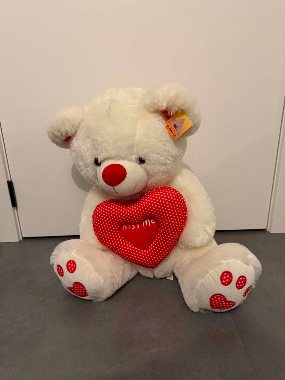 Witte knuffel mer hart, Kinderen en Baby's, Speelgoed | Knuffels en Pluche, Ophalen
